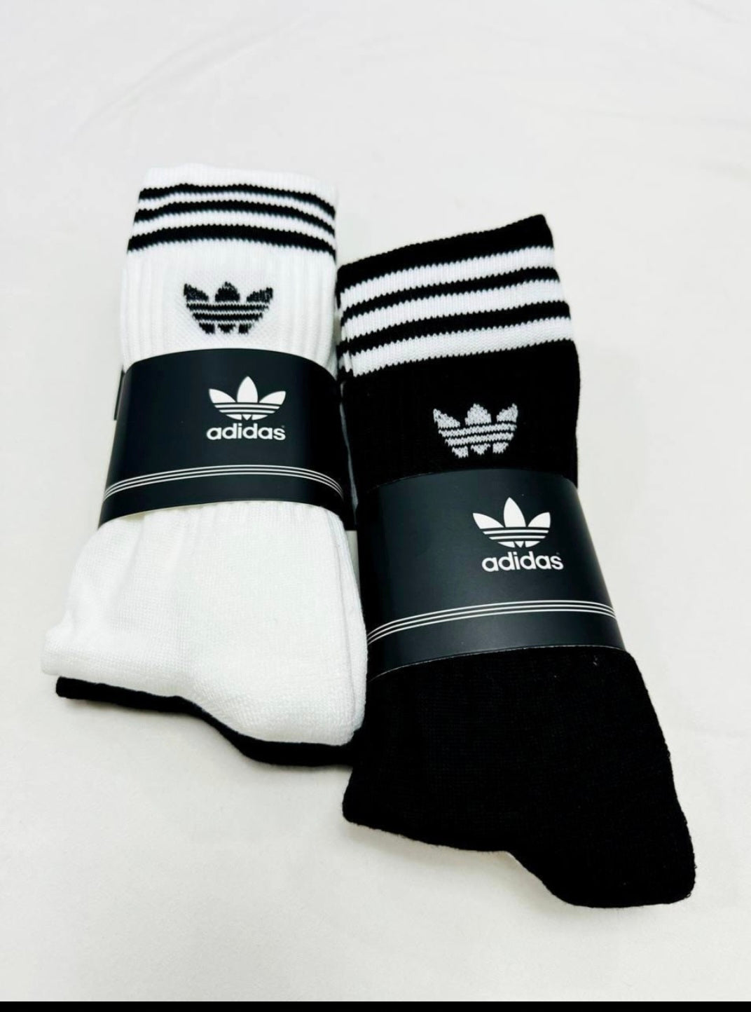 Adidas 3 pack Socks Black or White